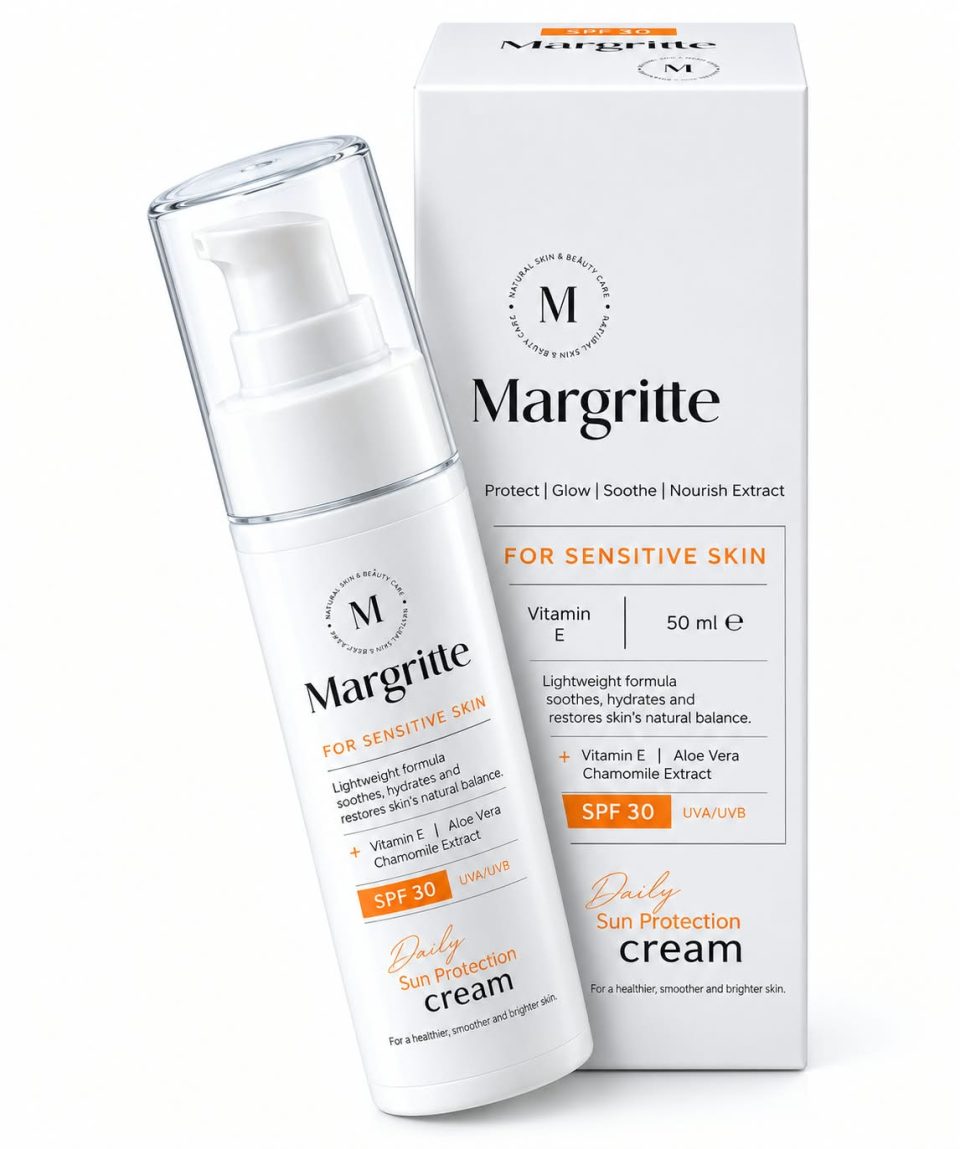 واقي شمس فيزيائي شفاف SPF30 للبشرة الحساسة
